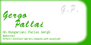 gergo pallai business card