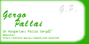 gergo pallai business card